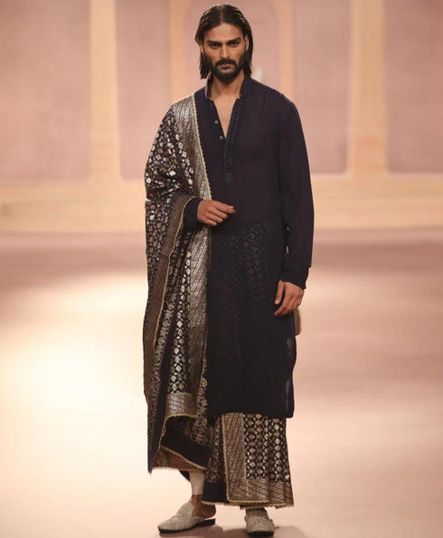 Purple Georgette Kurta Set